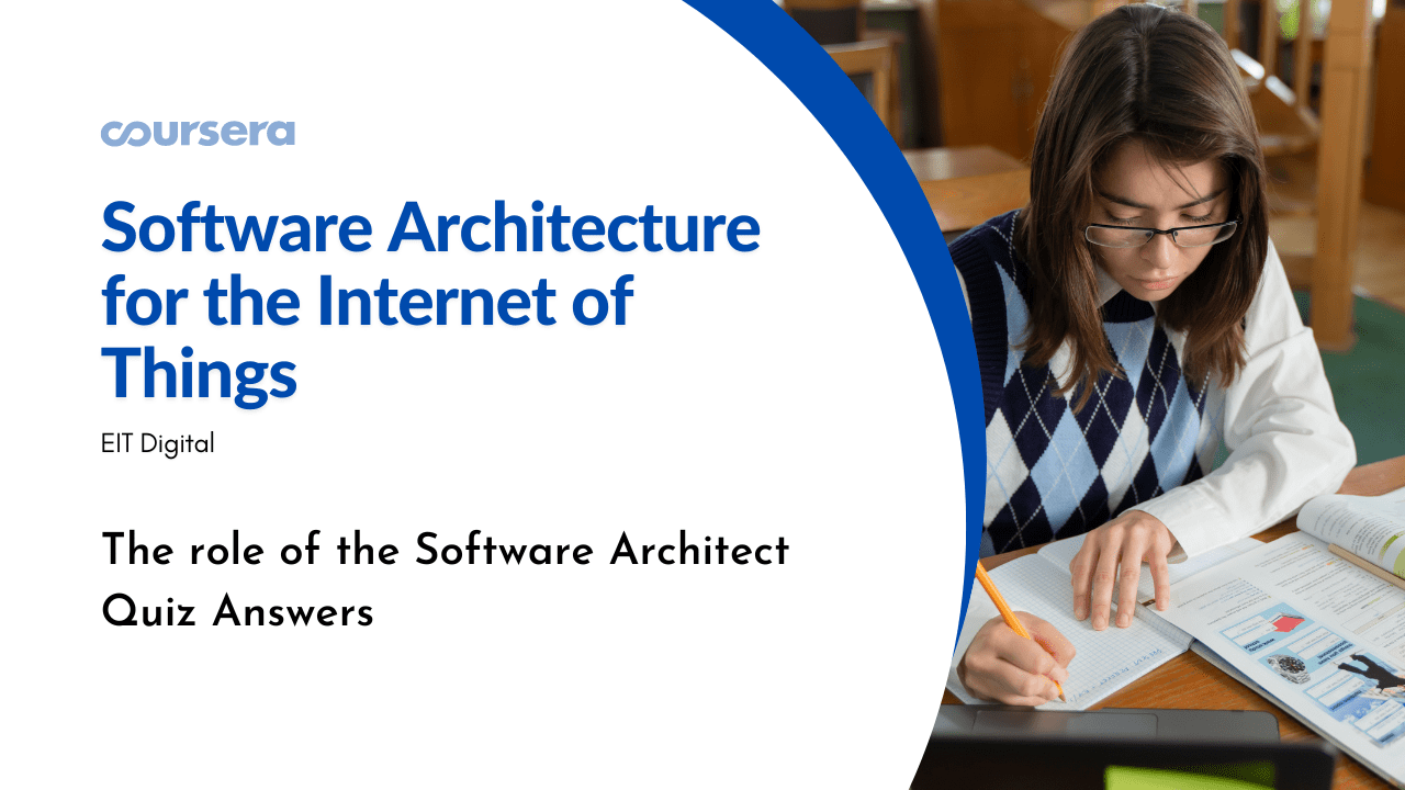 The role of the Software Architect Quiz Answers
